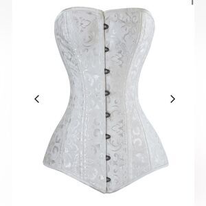 Charmian Corsets 26 Steel Boned Brocade Long Torso Hourglass Corset 2X